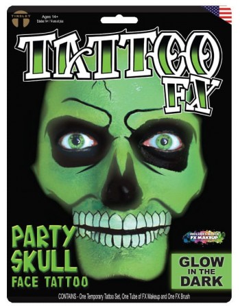 Party Skull-Glow In The Dark