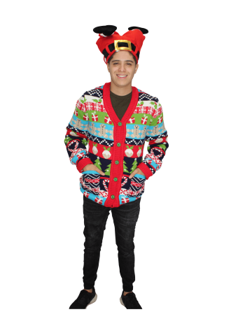 Ugly Sweater Colorido Suéter Feo para Hombre