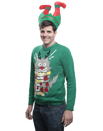 Ugly Sweater Gato Enredado...