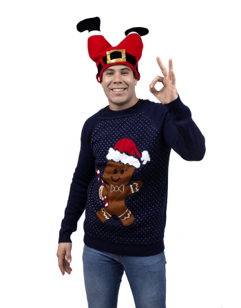 Ugly Sweater Galletita de Navidad para Hombre