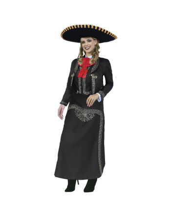 Traje de charro bordado mujer