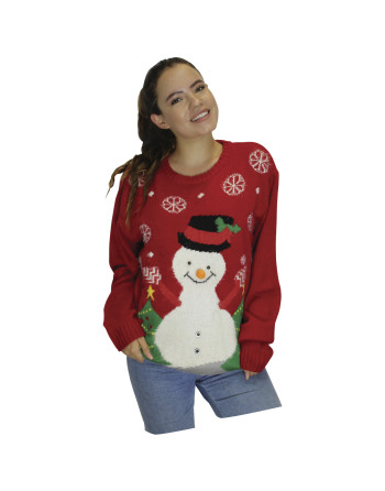 Ugly Sweater Rojo Muñeco de...