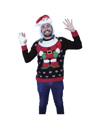 Ugly Sweater Negro Santa...